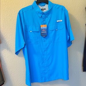 Habitat Men’s Bright Blue Short-Sleeve Button-Down Shirt